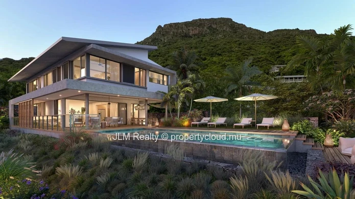 Luxury Villa with Panoramic Ocean and Morne Views for Sale in Black River, Mauritius