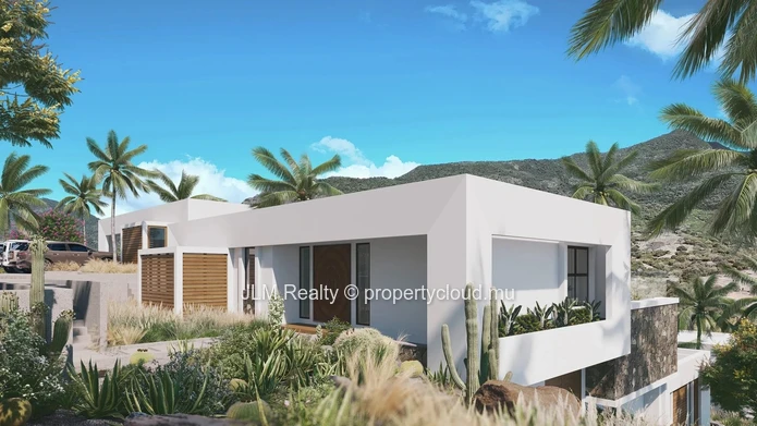 Villa contemporaine à vendre avec vue sur la montagne et Le Morne, à Petite Rivière Noire, Île Maurice