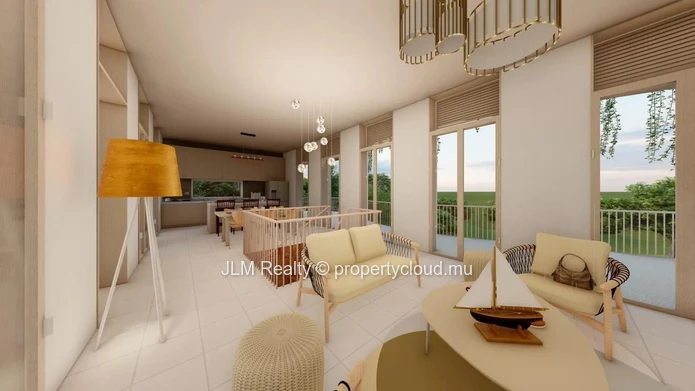 Magnifique villa bioclimatique au toit végétalisé avec vue mer à vendre à Baie du Cap, Île Maurice