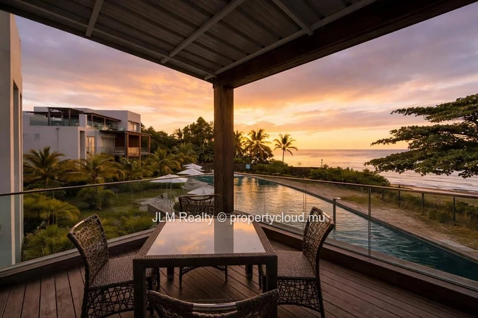 Elegant Beachfront Apartment for Rent in Pointe aux Piments, Mauritius