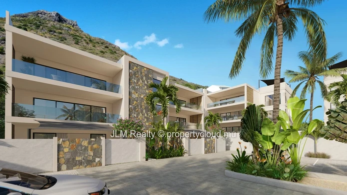 Appartement neuf 3 chambres avec jardin et piscine privée à vendre à Tamarin, île Maurice