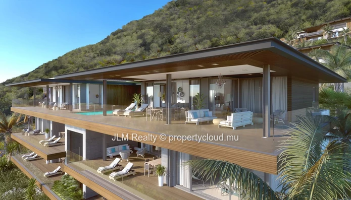 Appartement avec Piscine Privée et Vue sur la Mer et le Morne à Vendre à Tamarin, Île Maurice