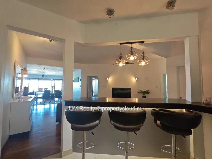 Apartment for rent in Black River, Mauritius with exceptional sea views and views of Le Morne