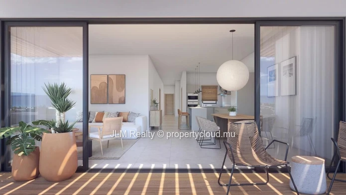 Appartement de luxe en rez-de-chaussée avec un aperçu sur la mer à vendre dans une petite résidence dans les hauteurs...