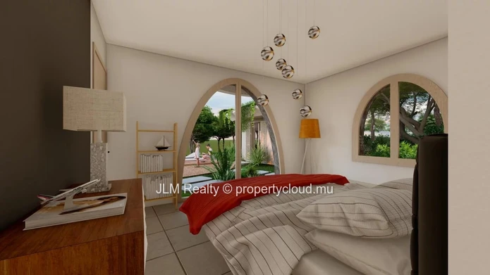 Magnifique villa bioclimatique au toit végétalisé avec vue mer à vendre à Baie du Cap, Île Maurice
