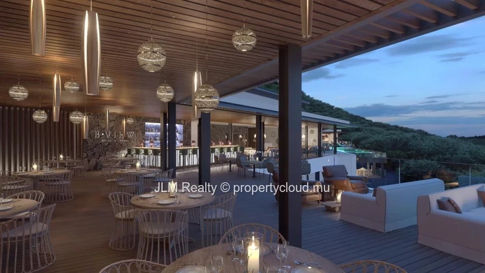 For sale, luxury villa with a 180° view of the sea and Le Morne in Black River, Mauritius