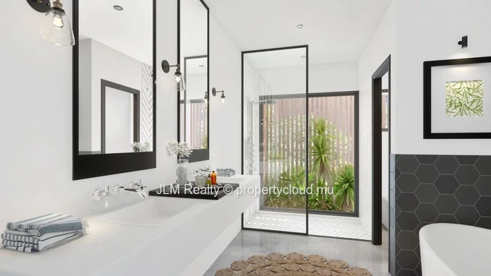 For sale, luxury villa with a 180° view of the sea and Le Morne in Black River, Mauritius