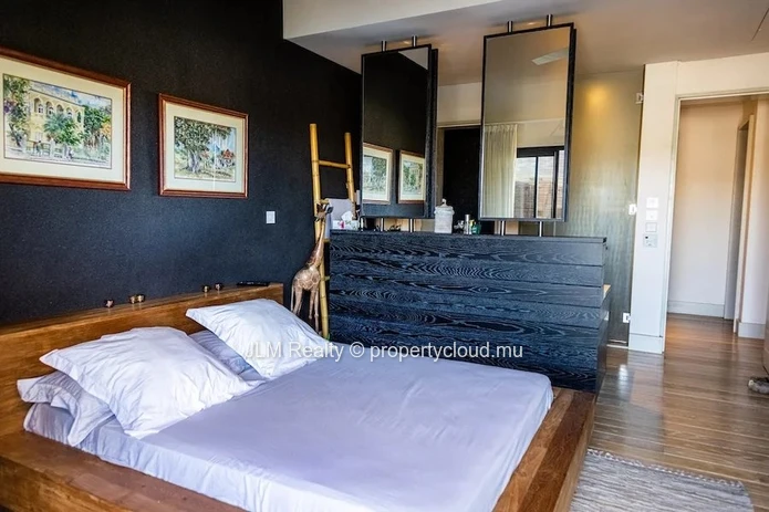 Beautiful duplex with private dock for sale in the Marina of Rivière Noire, Mauritius.