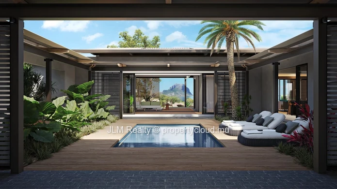 Villa bioclimatique de luxe à vendre au sein d’un domaine golfique à Rivière Noire, Île Maurice, avec accès à des pre...