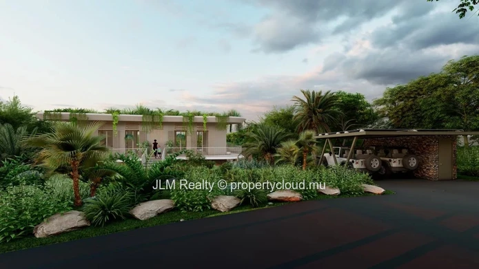 Magnifique villa bioclimatique au toit végétalisé avec vue mer à vendre à Baie du Cap, Île Maurice