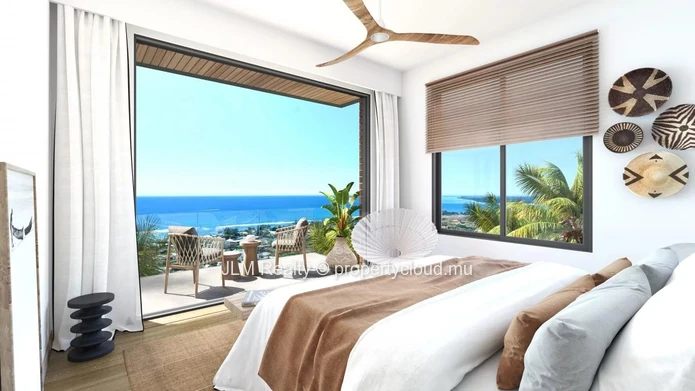 Luxury villa with 180° view of the sea and Le Morne for sale in Black River, Mauritius