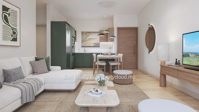Appartement 1 chambre avec terrasse à vendre à Haute Rive – Résidence haut de gamme sur la côte nord-est de l’île Mau...