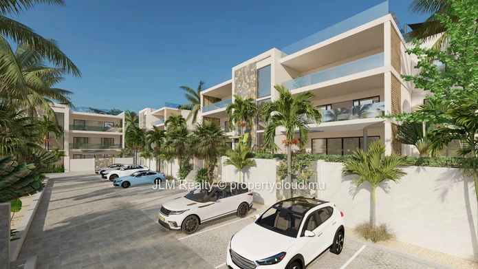 Appartement neuf 3 chambres avec jardin et piscine privée à vendre à Tamarin, île Maurice