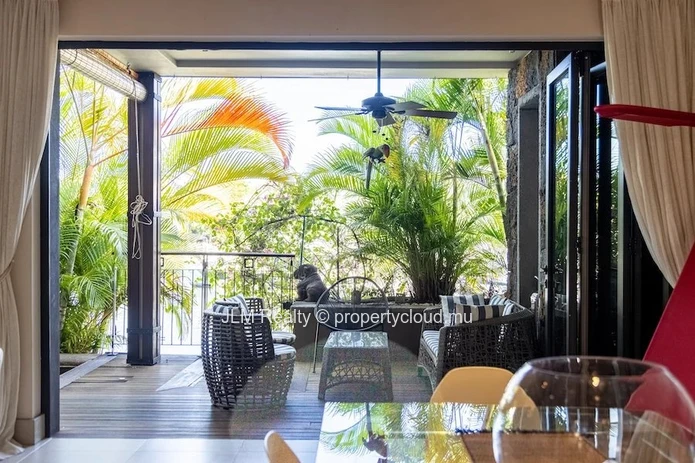 Beautiful duplex with private dock for sale in the Marina of Rivière Noire, Mauritius.