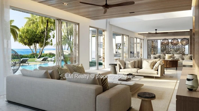 Villa exclusive pieds dans l’eau à vendre dans un resort 5* à Poste de Flacq sur la côte est de l’Île Maurice