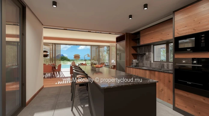 Villa bioclimatique de luxe à vendre au sein d’un domaine golfique à Rivière Noire, Île Maurice, avec accès à des pre...