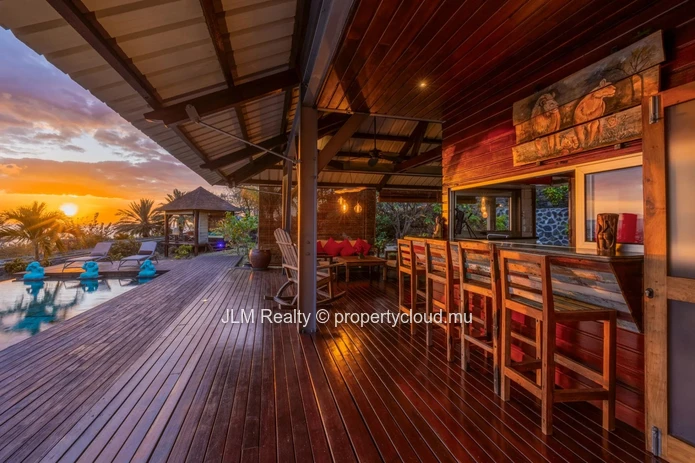 Exceptional Villa with Panoramic Views of the Lagoon and Le Morne for Sale in Rivière Noire, Mauritius