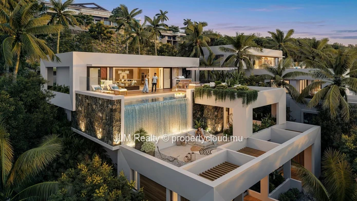 Contemporary Villa for Sale with Sea View in Petite Rivière Noire, Mauritius
