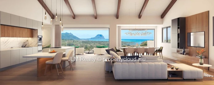 À vendre, penthouse avec une sublime vue sur la mer et la montagne du Morne situé à Petite Rivière Noire, Île Maurice