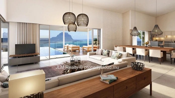 Prestigious villa for sale in Rivière Noire, Mauritius, with exceptional view of the sea and Le Morn