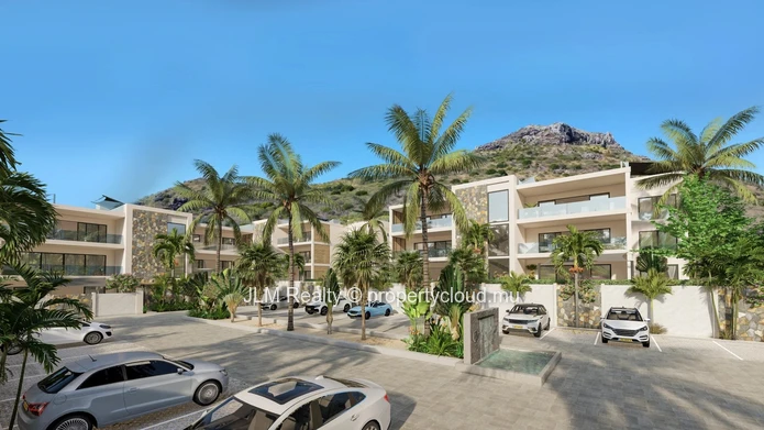 Appartement neuf 3 chambres avec vue mer partielle à vendre à Tamarin, île Maurice