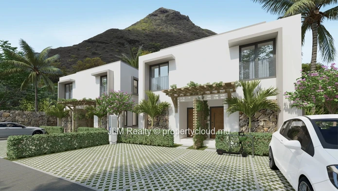 Contemporary townhouse with garden and optional private pool for sale in Tamarin, Mauritius