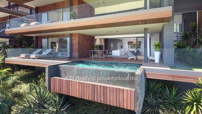 Appartement avec Piscine Privée et Vue sur la Mer et le Morne à Vendre à Tamarin, Île Maurice