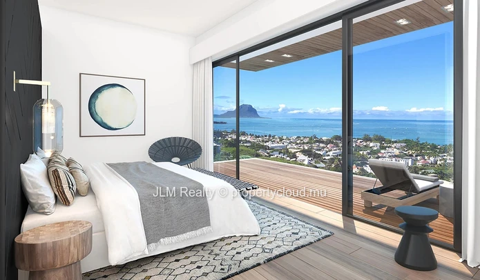 Appartement avec Piscine Privée et Vue sur la Mer et le Morne à Vendre à Tamarin, Île Maurice