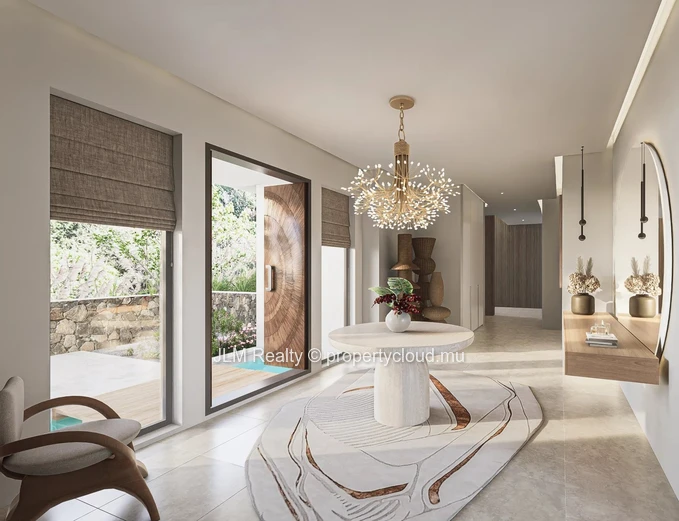 Villa contemporaine à vendre avec vue sur la montagne et Le Morne, à Petite Rivière Noire, Île Maurice