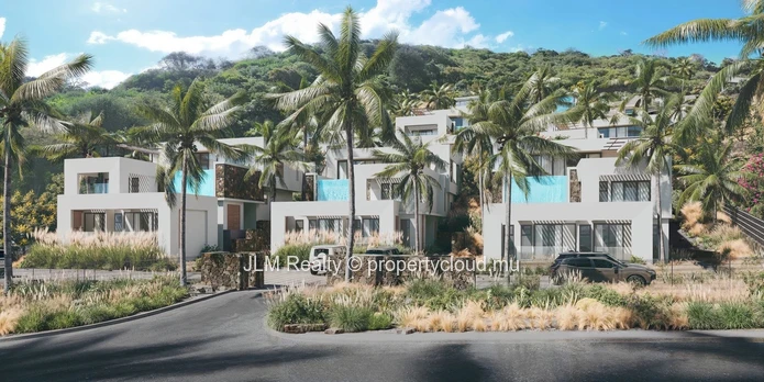 Villa contemporaine à vendre avec vue sur la montagne et Le Morne, à Petite Rivière Noire, Île Maurice