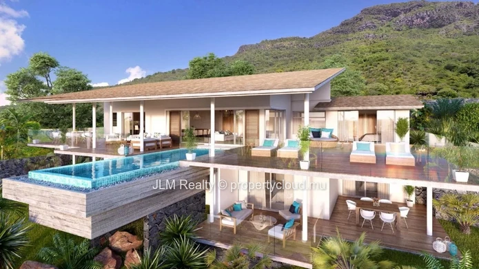Prestigious villa for sale in Rivière Noire, Mauritius, with exceptional view of the sea and Le Morn