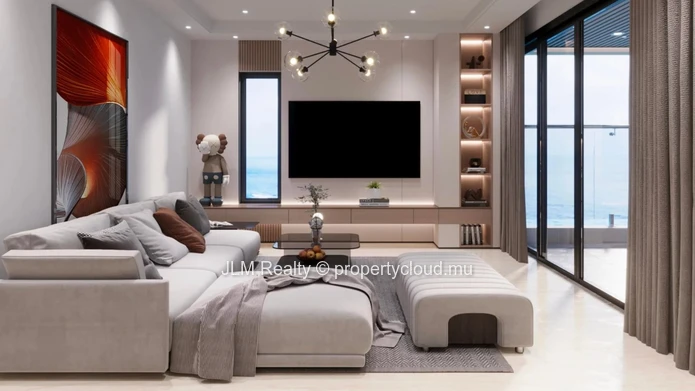For Sale – 3-Bedroom Apartment on the Second Floor Facing the Beach in Pereybere, Mauritius