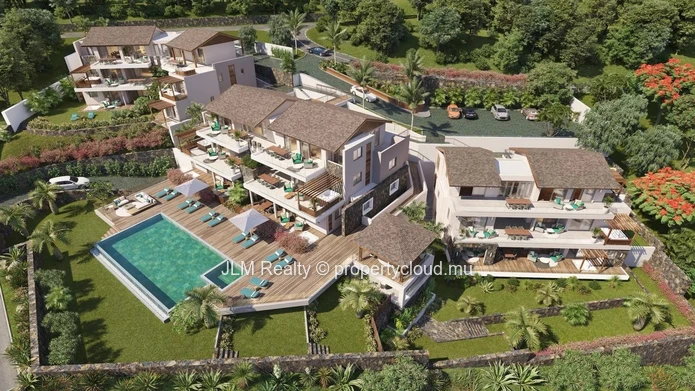 À vendre, penthouse avec une sublime vue sur la mer et la montagne du Morne situé à Petite Rivière Noire, Île Maurice