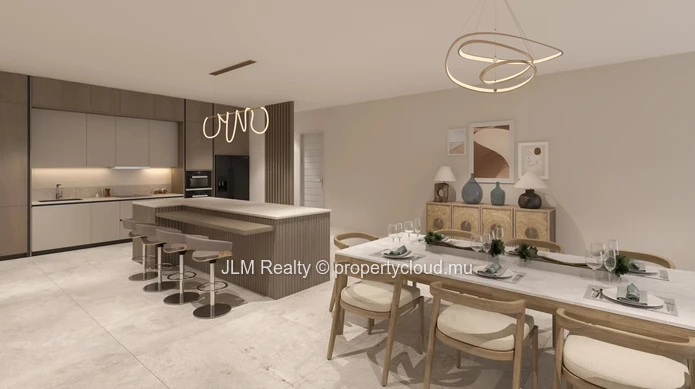 Appartement neuf 3 chambres avec vue mer partielle à vendre à Tamarin, île Maurice