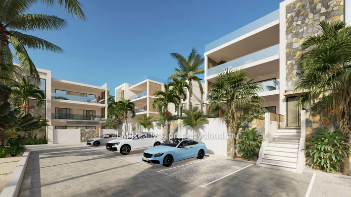 Appartement neuf 3 chambres avec vue mer partielle à vendre à Tamarin, île Maurice