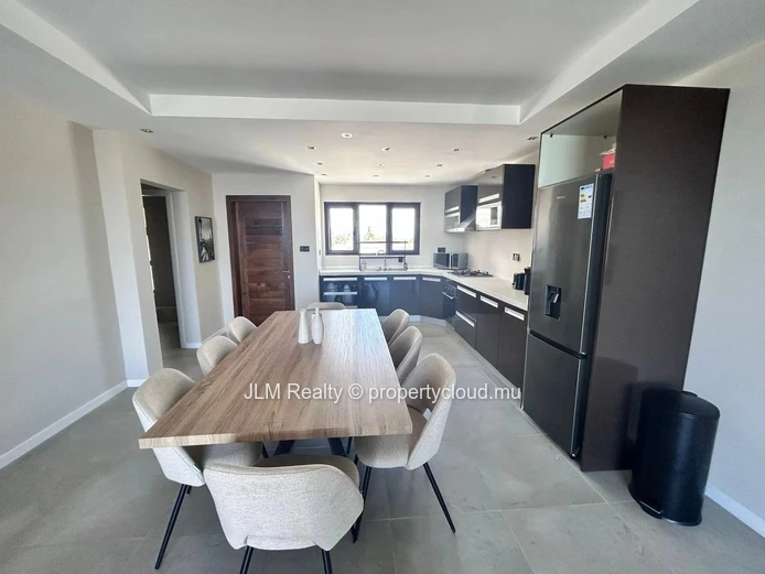 For Sale – Exceptional Beachfront Duplex in Bain Boeuf, Mauritius, with Panoramic Views of the Northern Islands