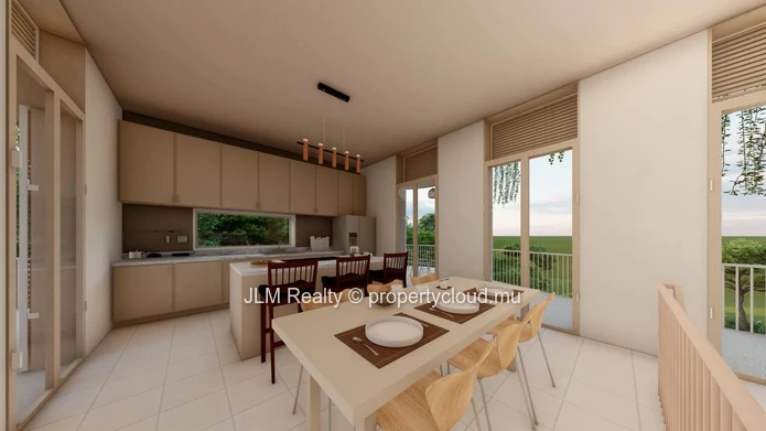 Magnifique villa bioclimatique au toit végétalisé avec vue mer à vendre à Baie du Cap, Île Maurice