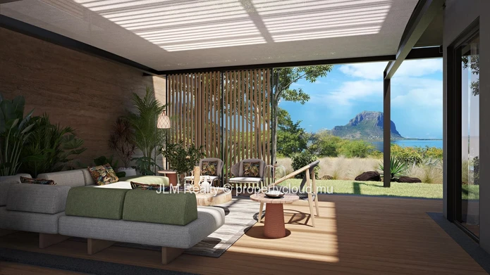 Villa bioclimatique de luxe à vendre au sein d’un domaine golfique à Rivière Noire, Île Maurice, avec accès à des pre...