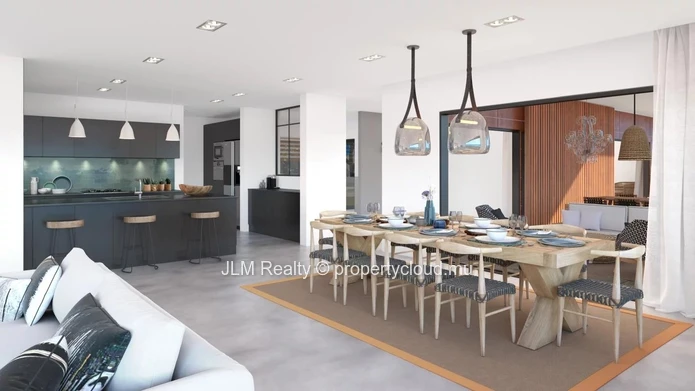 For sale, luxury villa with a 180° view of the sea and Le Morne in Black River, Mauritius