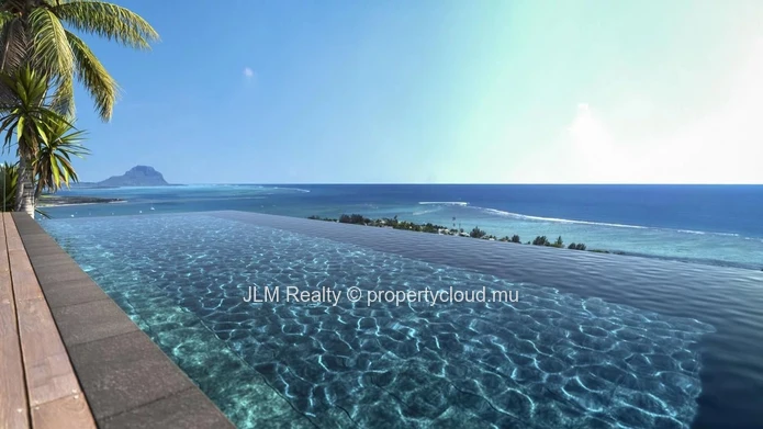 Luxury villa with 180° view of the sea and Le Morne for sale in Black River, Mauritius