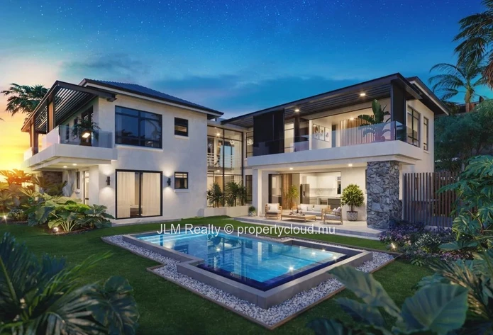 Magnifique villa de 4 chambres avec piscine privative à vendre dans une résidence à Cascavelle, Île Maurice