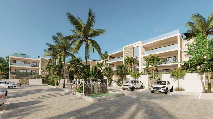 Appartement neuf 3 chambres avec jardin et piscine privée à vendre à Tamarin, île Maurice